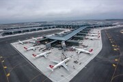 ببینید | صف دیدنی هواپیماهای آماده پرواز در فرودگاه استانبول