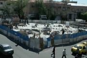 تصاویر آخرین مراحل ساخت میدانگاه سعدی | بزرگترین مجسمه تهران در این میدانگاه نصب می‌شود