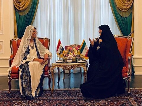 دیدار همسر رئیس جمهور عراق با همسر رئیسی 