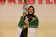 عکس | بانوی ایرانی قویترین زن آسیا شد | تاریخ سازی با کسب اولین مدال طلا