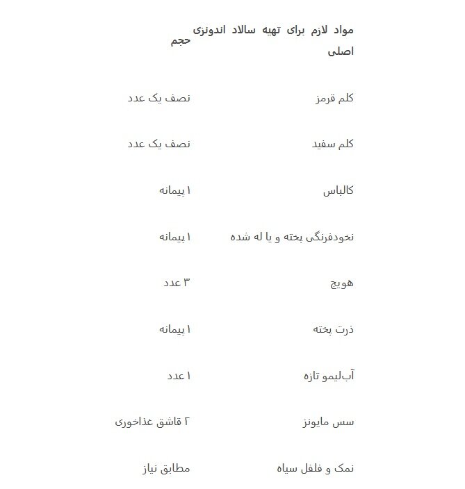 طرز تهیه سالاد اندونزی و سالاد ماکارونی برای مهمانی های با کلاس