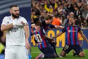 ببینید | نقش بارسلونا روی جام با شکست رئال مادرید | امضای کاپیتان آلبا پای قهرمانی لالیگا در شب اخراج‌ها