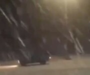 تصاویر بارش سنگین برف در جاده اسالم به خلخال