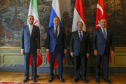 تصاویر | اجلاس چهارجانبه مسکو ؛ حضور امیرعبداللهیان در کنار وزرای روسیه، سوریه و ترکیه