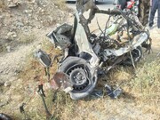 تصاویر | بقایای غم انگیز خودروی ایرانی در یک تصادف!