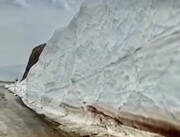 تصاویر ارتفاع ۶ متری برف در کاشان