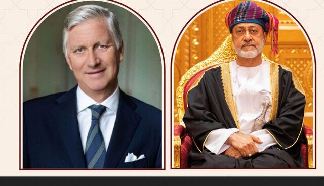 پادشاه بلژیک و سلطان عمان