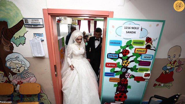 شرکت یک عروس و داماد در انتخابات ریاست جمهوری ترکیه