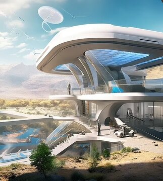 تصاویر هوش مصنوعی از طراحی خانه‌ها در سال ۲۰۵۰