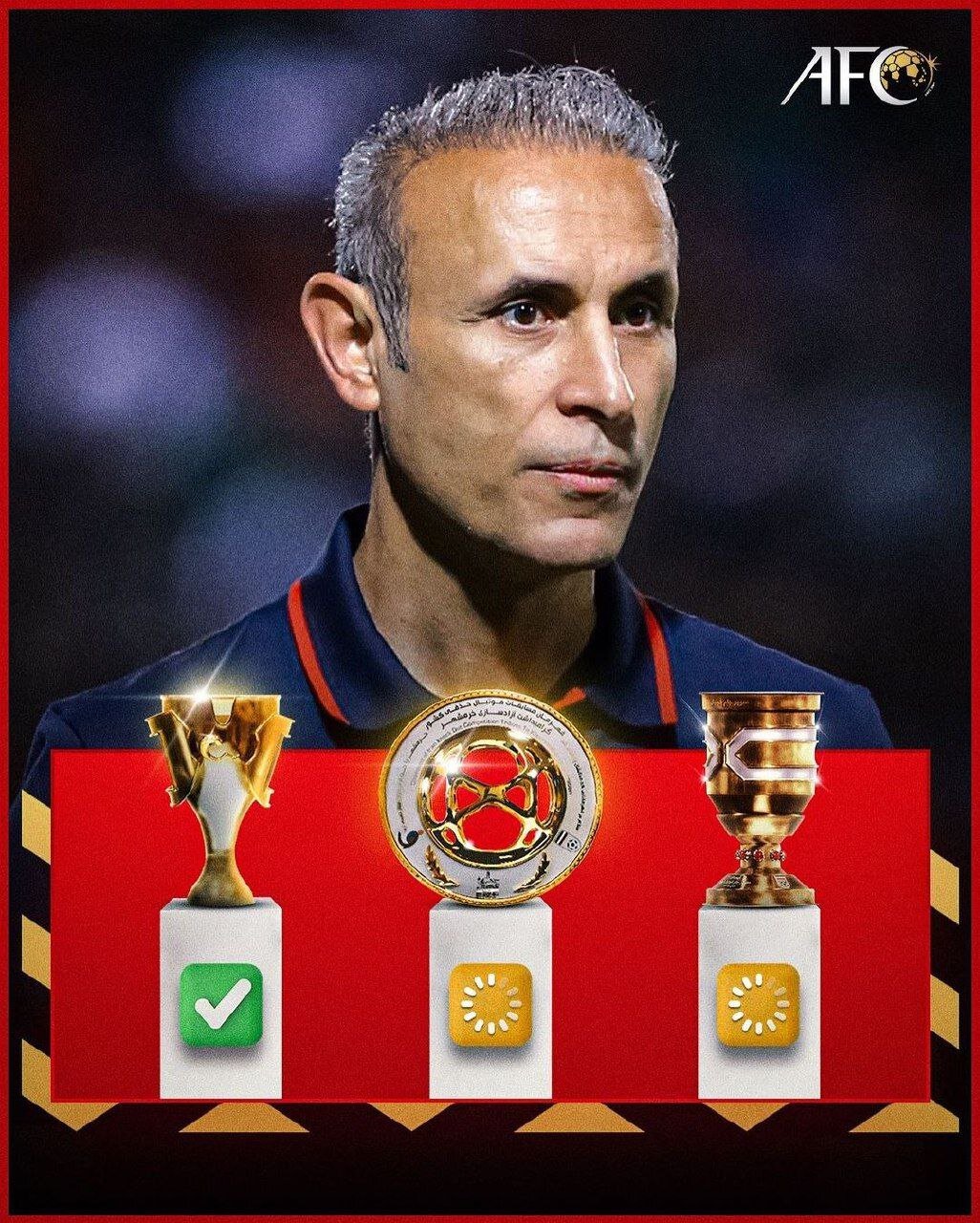 عکس| AFC هم به یحیی و پرسپولیس برای بردن استقلال روحیه داد | تصویری ویژه برای گل محمدی قبل از دربی