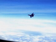تصاویر مانور خطرناک هواپیمای چینی در مسیر نیروی هوایی آمریکا