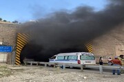 تصاویر هولناک آتش‌سوزی پژو ۴۰۵ در آزادراه پردیس