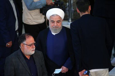 تصاویر | روحانی، احمدی‌ نژاد، علی لاریجانی در مراسم ارتحال امام (ره)