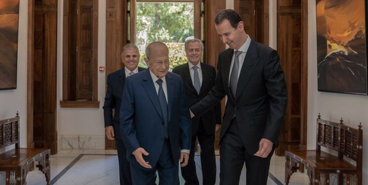 بشار اسد و میشل عون