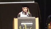 ببینید | لحظه تشویق حضار دانشگاه نیویورک برای دفاع دختر یمنی از فلسطینی‌ها