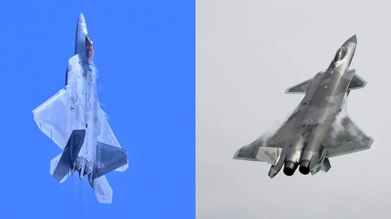 جنگنده های J-20 و F-22