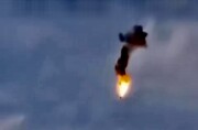 تصاویر لحظه شلیک اشتباهی و انفجار پهپاد روسی در آسمان کریمه