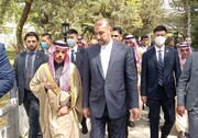 تصاویر نحوه استقبال امیرعبداللهیان از وزیر خارجه عربستان در وزارت امور خارجه