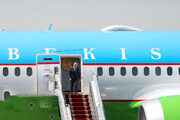 تصاویر | رئیس‌جمهور ازبکستان وارد تهران شد | استقبال رسمی از شوکت میرضیایف