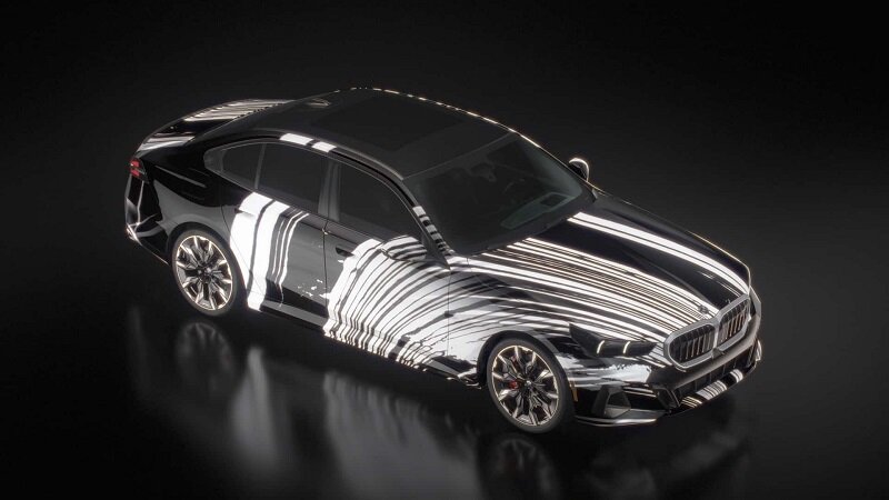 تصاویر | بیامو نمایشگاه بوم هوش مصنوعی برگزار کرد | نمایش انیمشنهای هوش مصنوعی روی BMW i5