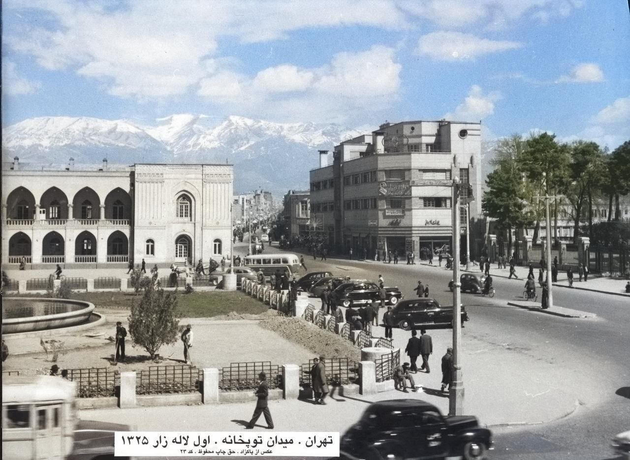 عکس | تصویر کمتر دیده شده از میدان توپخانه در سال ۱۳۲۵