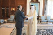 ببینید | لحظه دیدار امیرعبداللهیان با امیر و وزیر خارجه قطر در دوحه