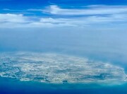 تصاویر زیبای لحظه فرود هواپیما در جزیره زیبای کیش