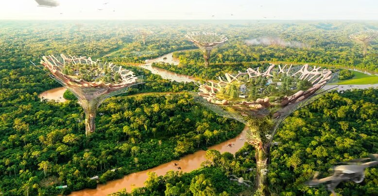 تصاویر | ساختمانهای جدیدی برای نجات اقیانوسها و جنگلهای بارانی | خانههایی شبیه به درختان آمازون