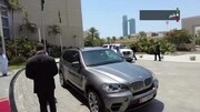 گفتگوی وزرای خارجه ایران و امارات در خودرو