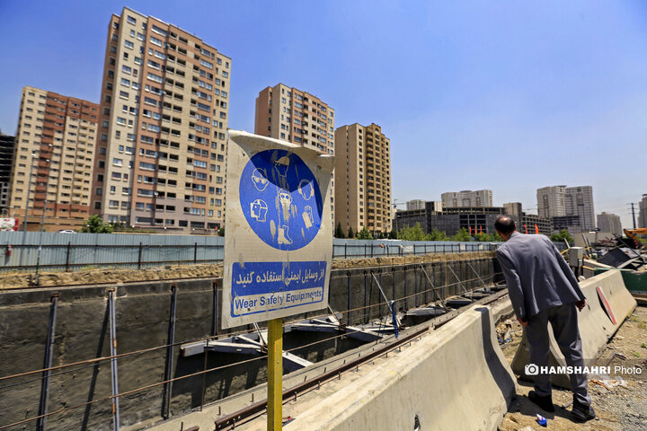 تصاویر اختصاصی همشهری از احداث خط 10 متروی تهران