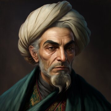 چهره بازسازی شده سعدی شیرازی به کمک میدجرنی
