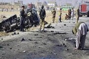 تصاویر بمب گذار انتحاری در نزدیکی خودروهای نظامی پاکستان در استان خیبر