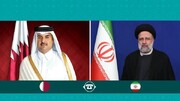 مکالمه تلفنی امیر قطر با رئیس جمهور؛ اعلام آمادگی امیر قطر برای افزایش همکاری‌ها و سرمایه‌گذاری در ایران
