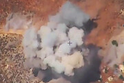 تصاویر هوایی لحظه حمله به تروریست‌های ترکیه در جنوب ادلب