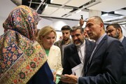 تصاویر | افتتاح نمایشگاه هنرهای اصیل ایرانی با حضور وزرای فرهنگ ایران و روسیه
