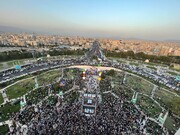 تصاویر هوایی حضور گسترده مردم در مهمانی ۱۰ کیلومتری عید غدیر