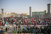ببینید | تجمع باشکوه تهرانی‌ها به مناسبت روز عفاف‌وحجاب در میدان امام حسین (ع)