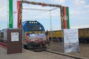 ببینید |‌ سوت قطار تجارت ایران و افغانستان به صدا در آمد
