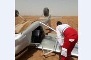 نخستین تصویر از سقوط یک هواپیما در قزوین | وضعیت ۲سرنشین مصدوم