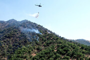 تصاویر هوایی از آتش سوزی مهیب جنگل‌های مریوان | سه روز است که آتش به جان درختان افتاده است