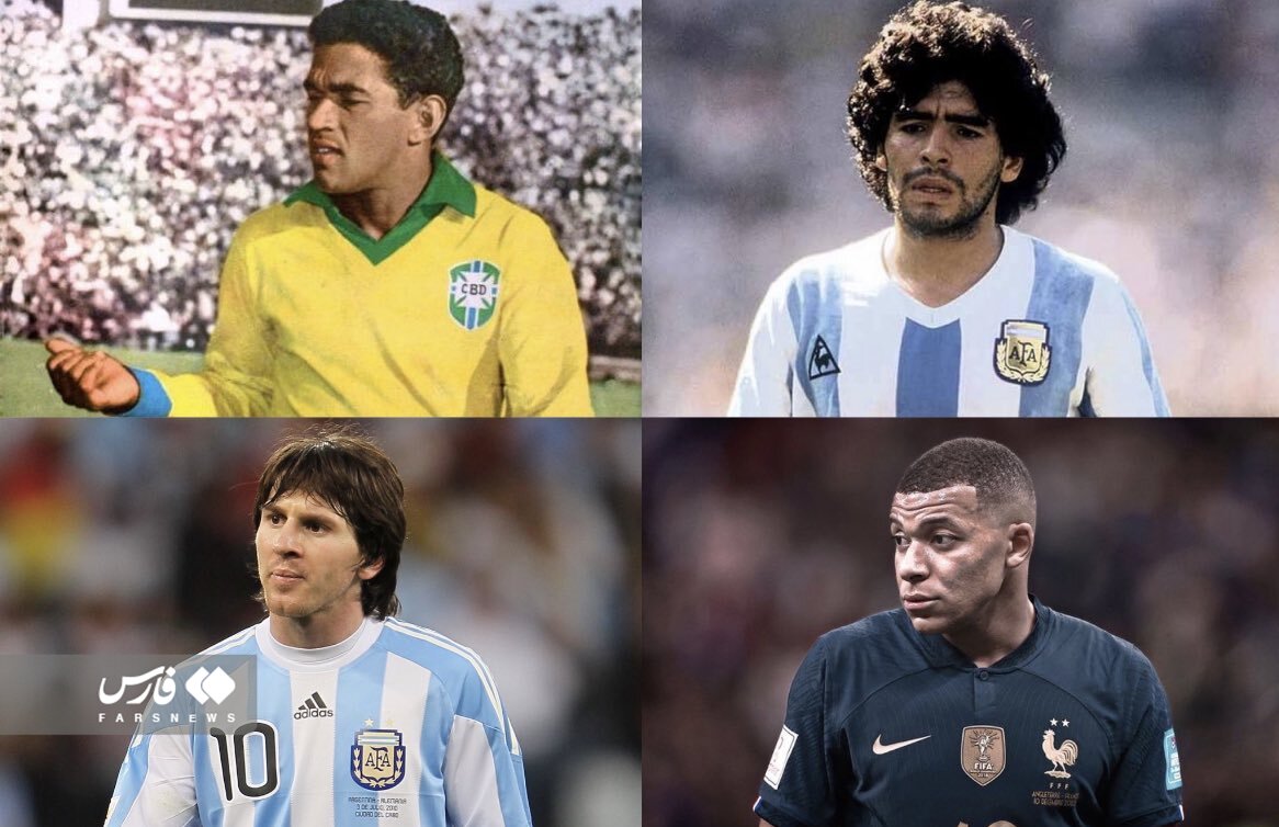 عکس | تکنیکی‌ترین فوتبالیست‌های تاریخ جام جهانی | ۴ بازیکن اعجوبه انتخاب شدند