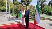 تصاویر حجاب و پوشش خاص دیپلمات لیبیایی در تهران | نحوه استقبال امیرعبداللهیان از وزیر امور خارجه لیبی را ببینید