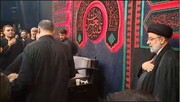 ببینید | رئیس جمهوری در مراسم عزاداری روز تاسوعای مسجد ارگ تهران با مداحی حاج منصور ارضی