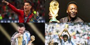 عکس | بهترین فوتبالیست تاریخ کیست؟ | رای غافلگیر کننده مارادونا در قیاس با مسی و پله