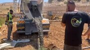 ببینید | ریختن شن و سیمان در چاه‌های آب کشاورزی فلسطینیان توسط صهیونیست‌ها