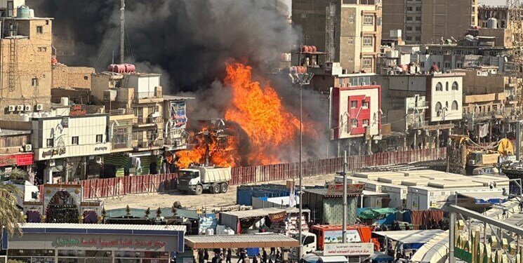انفجار و آتش سوزی در کربلا