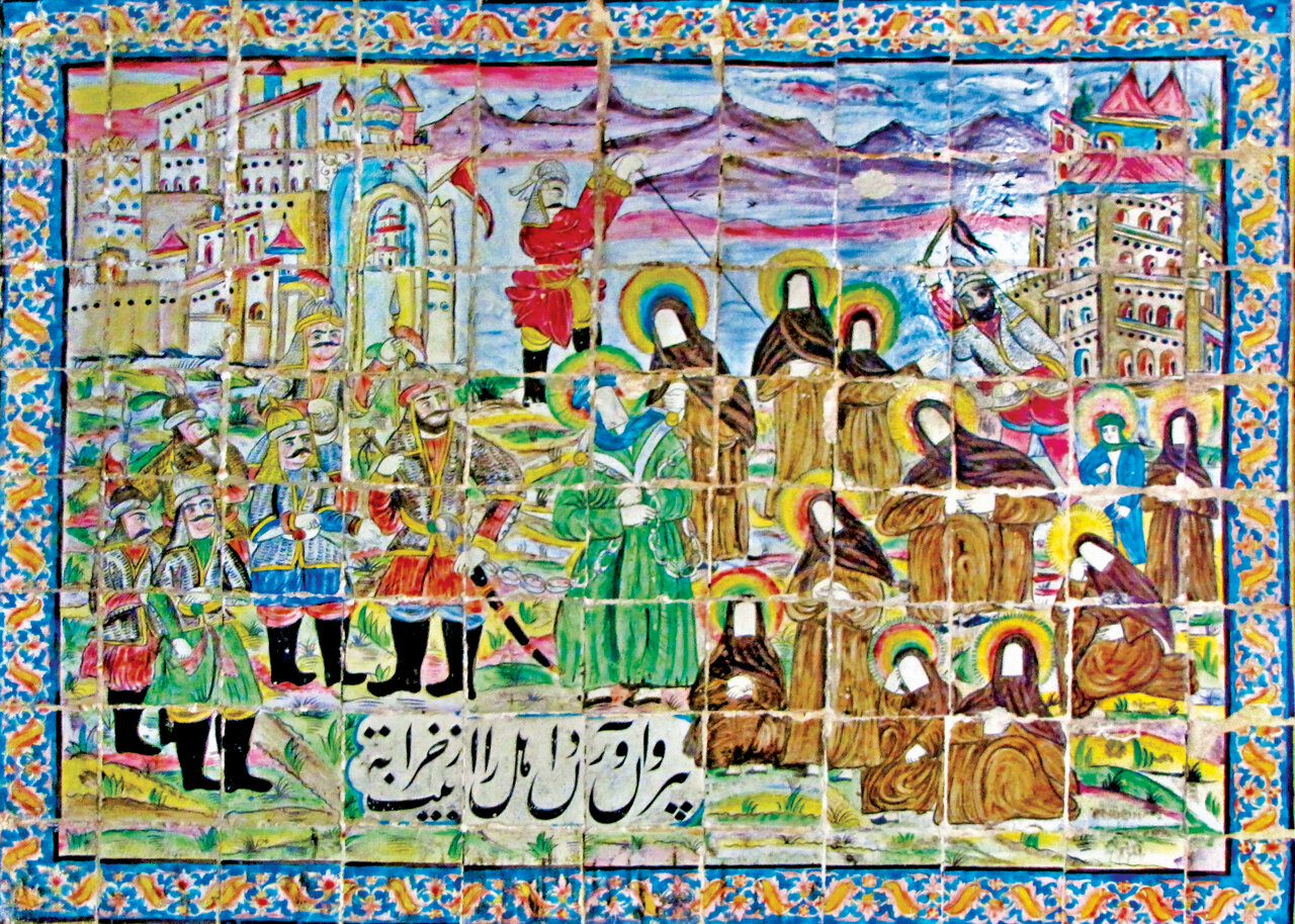 تصاویر دیدنی از کاشیهای تکیه معاونالملک