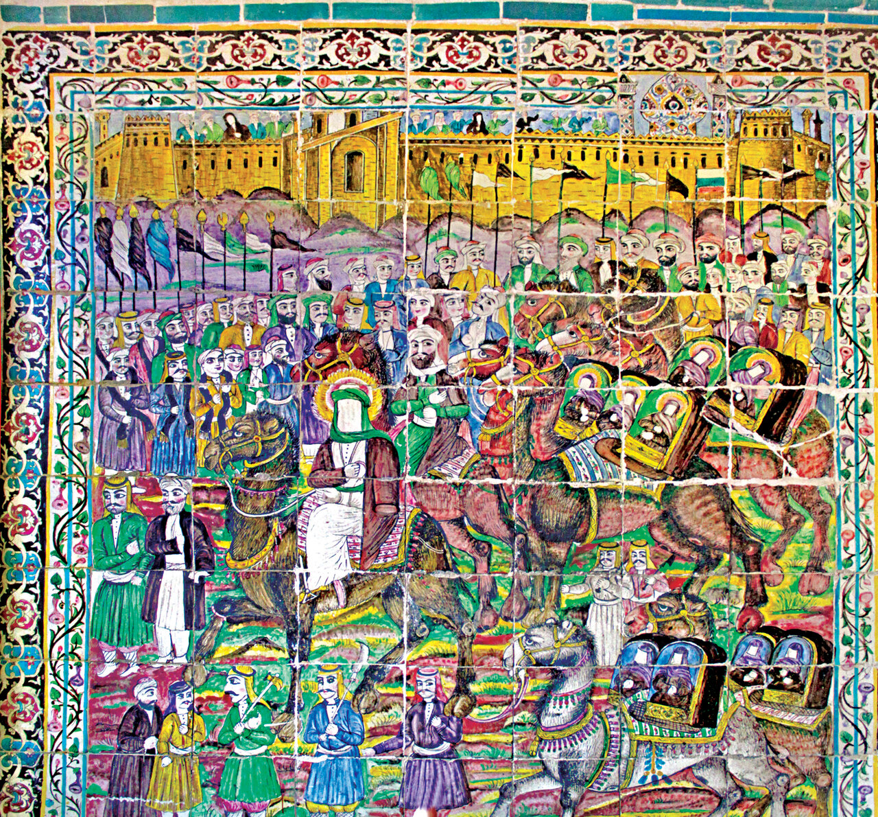 تصاویر دیدنی از کاشیهای تکیه معاونالملک