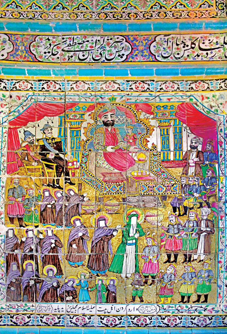 تصاویر دیدنی از کاشیهای تکیه معاونالملک