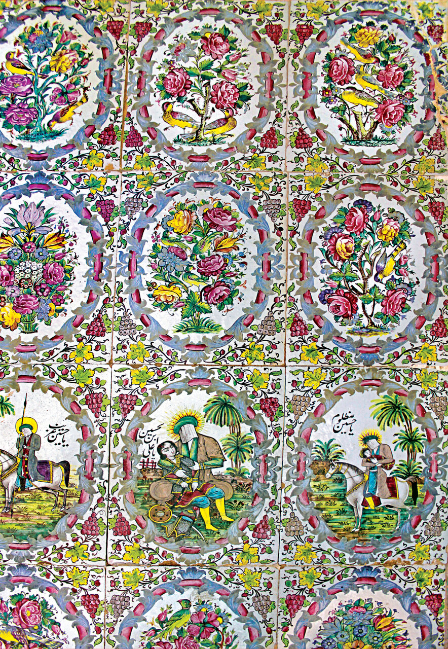 تصاویر دیدنی از کاشیهای تکیه معاونالملک